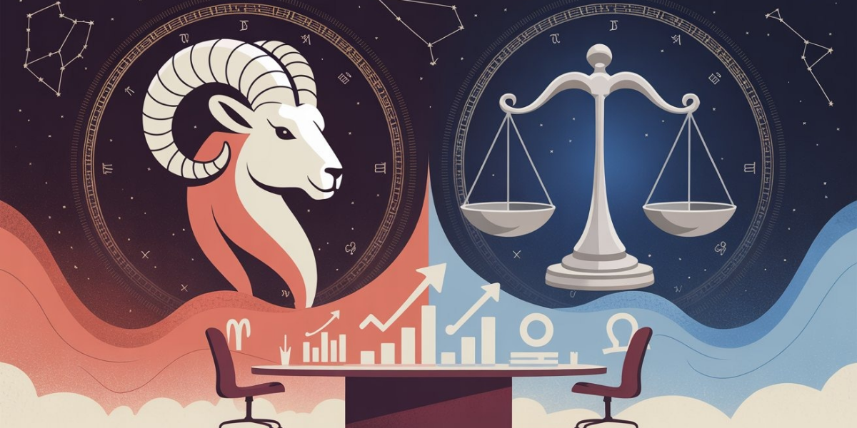 Arises and libra business compatibility zodiac illustration