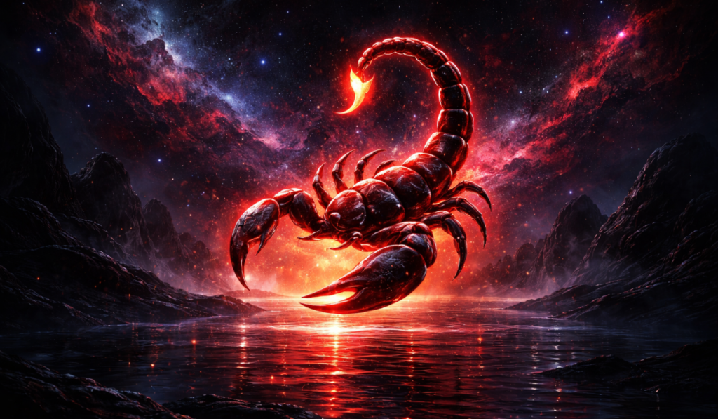 Scorpio personality traits illustrator