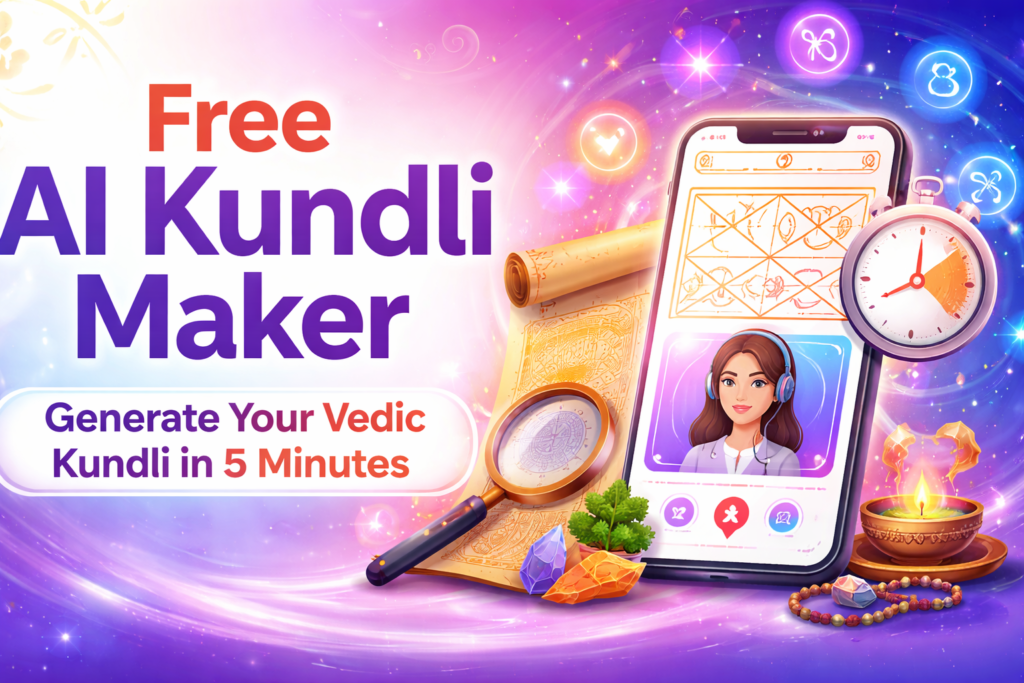 Free AI kundli maker to generate Vedic kundli in 5 minutes