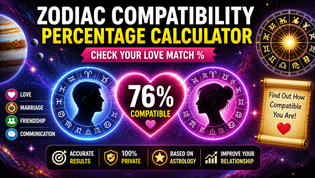 zodiac compatibility percentage calculator